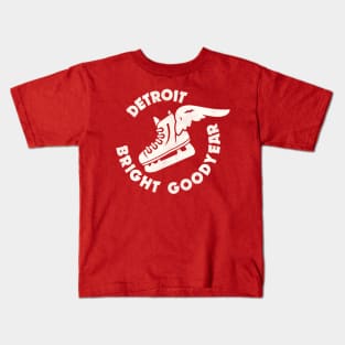 Defunct Detroit Bright Goodyear Hockey Team Kids T-Shirt